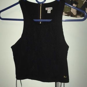 Black Halter Crop Top